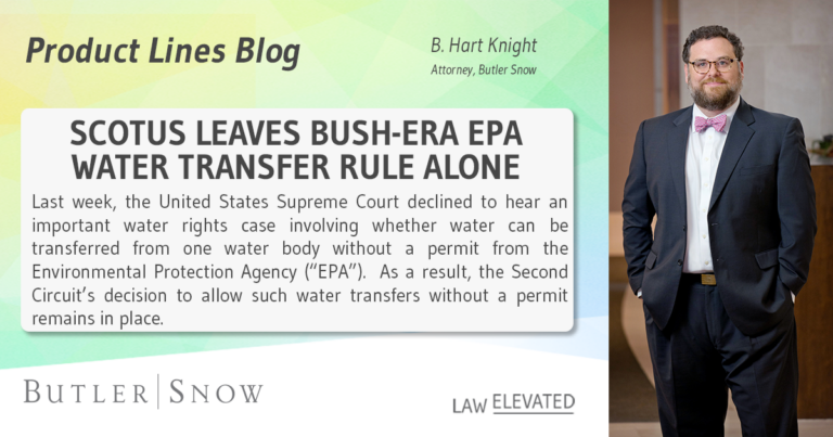 Blog Header Scotus Leaves Bush EPA Water Transfer Rule