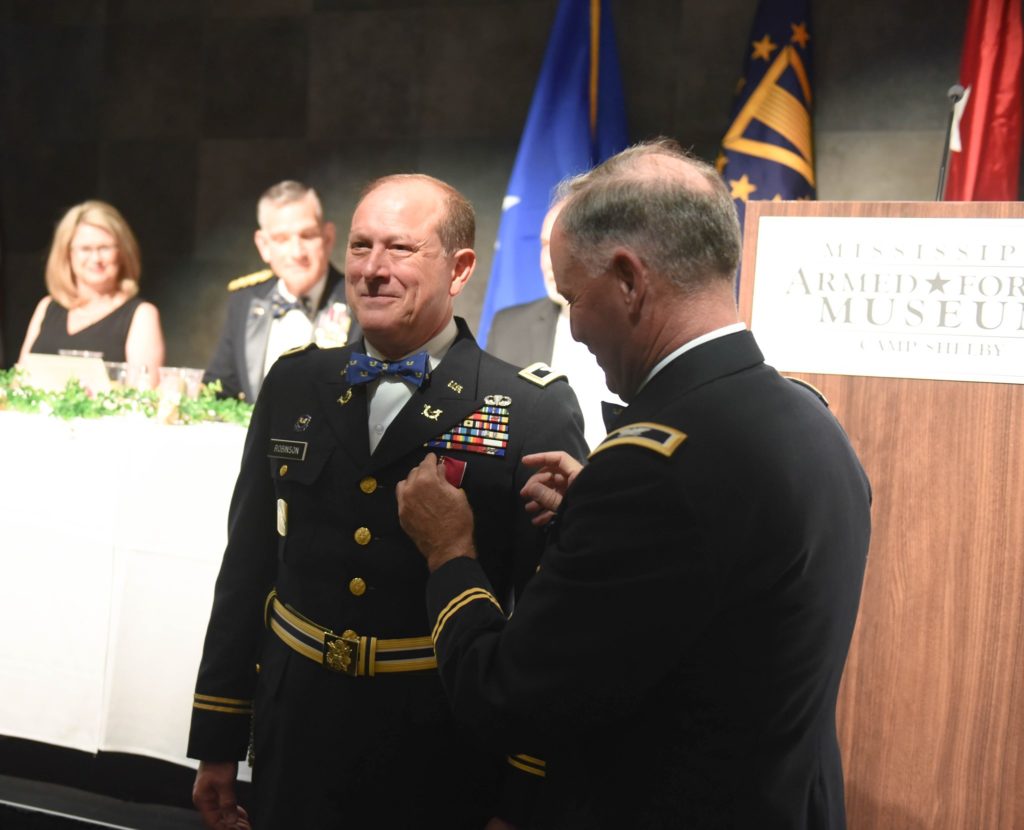 Barney Robinson receiving Legion of Merit Medal
