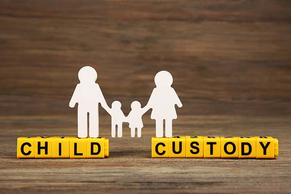 Child Custody blocks with family graphic