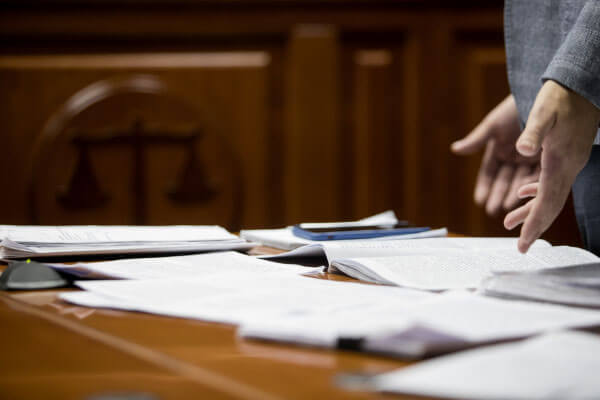 paperwork on table