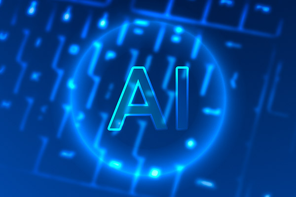 graphic with the letters AI