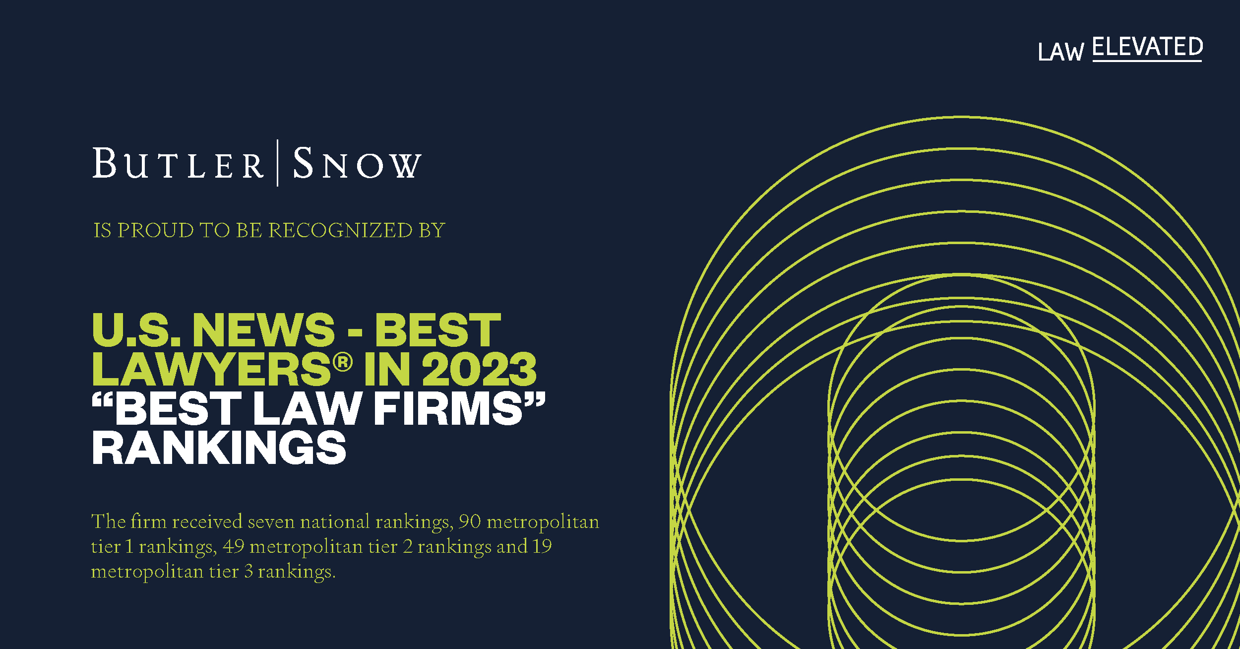 Butler Snow Recognized by U.S. News – Best Lawyers® in 2023 “Best Law Firms” Rankings