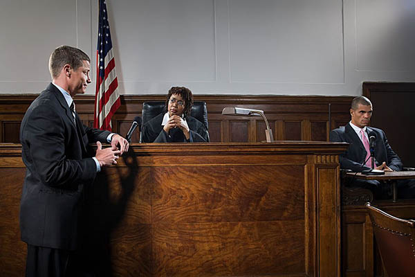 attorney talking to judge