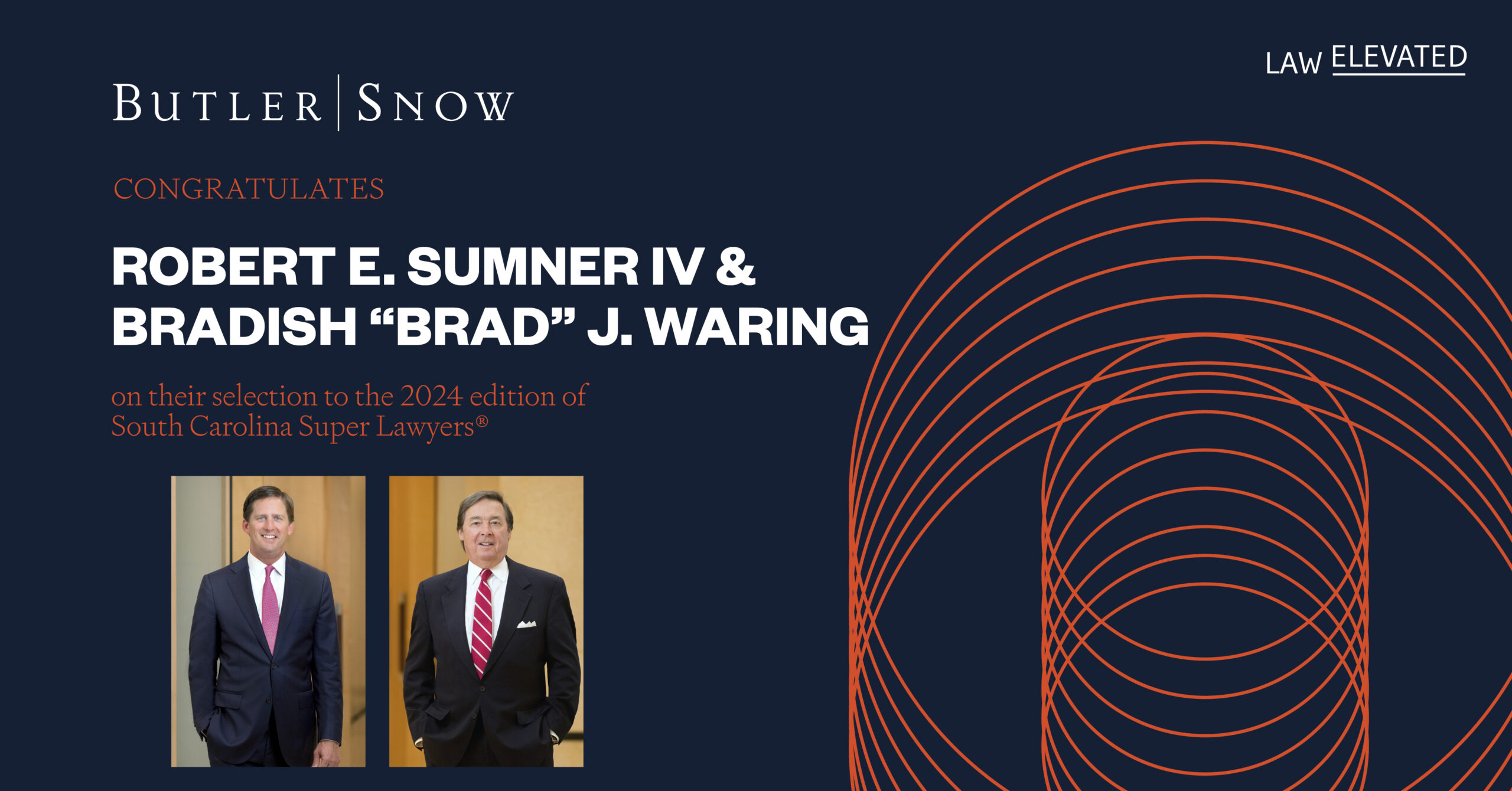 Two Butler Snow Attorneys Recognized 2024 South Carolina Super Lawyers®