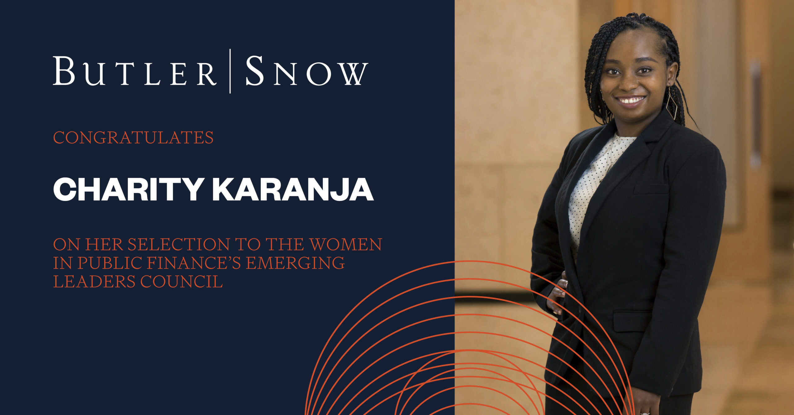 Butler Snow Attorney Charity Karanja Selected to Join Women in Public Finance’s Emerging Leaders Council