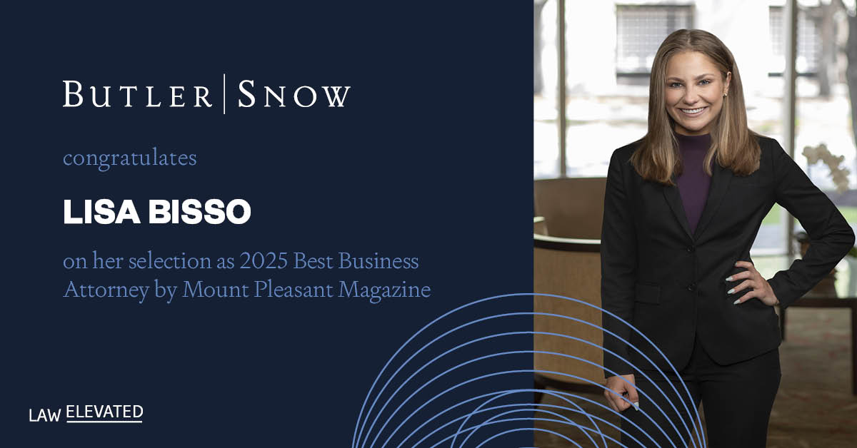 Butler Snow Attorney Lisa Bisso Named 2025 Best Business Attorney by Mount Pleasant Magazine