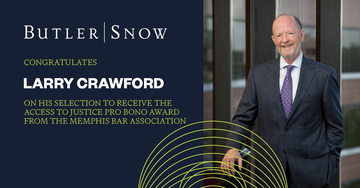 Butler Snow Attorney Recipient of Memphis Bar Association’s Access to Justice Pro Bono Award