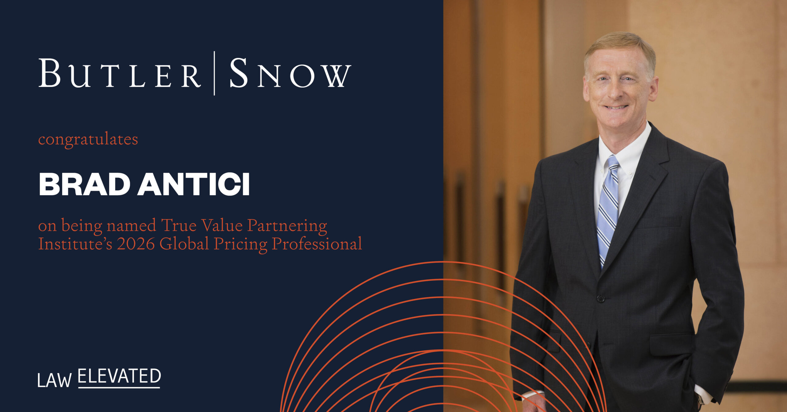 Butler Snow’s Chief Pricing Officer Brad Antici Named Global Pricing Professional of 2026 by TVPi