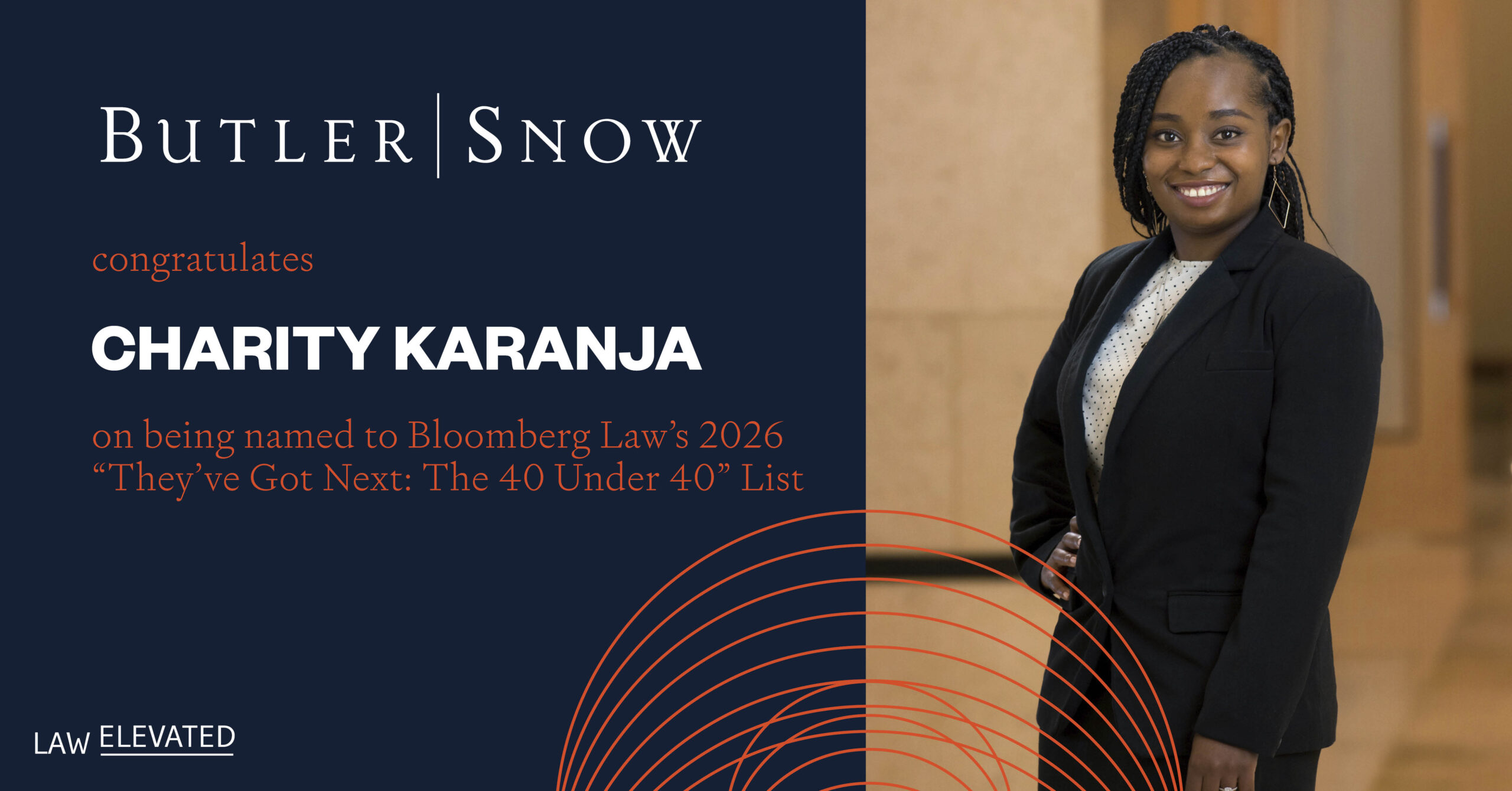 Butler Snow Attorney Charity Karanja Named to Bloomberg Law’s 2026 “They’ve Got Next: The 40 Under 40” List
