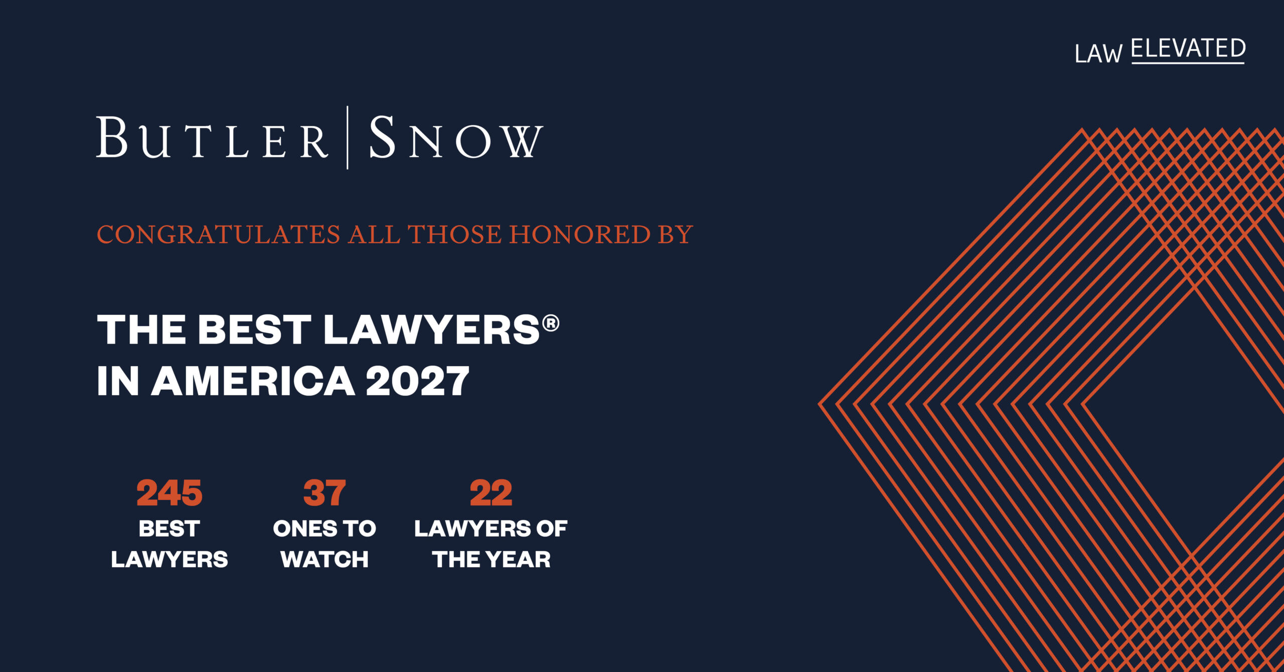 282 Butler Snow Attorneys Recognized in 2027 Best Lawyers Rankings
